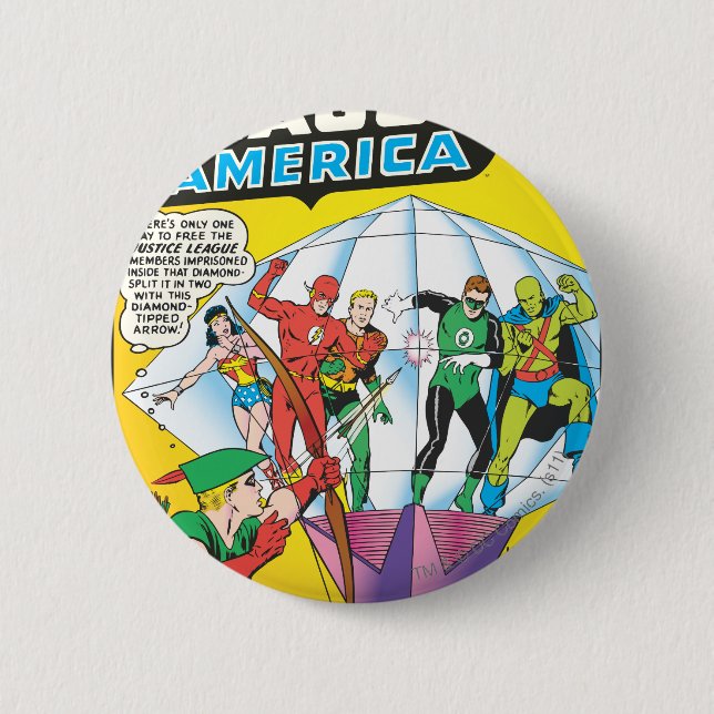Badge Rond 5 Cm Justice League of America Numéro 4 - Mai (Devant)