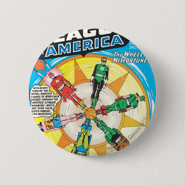 Badge Rond 5 Cm Justice League of America Numéro 6 - Sept (Devant)