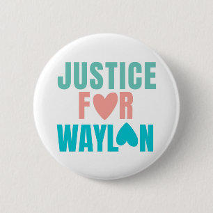 Badge Rond 5 Cm Justice Pour Bouton Waylon