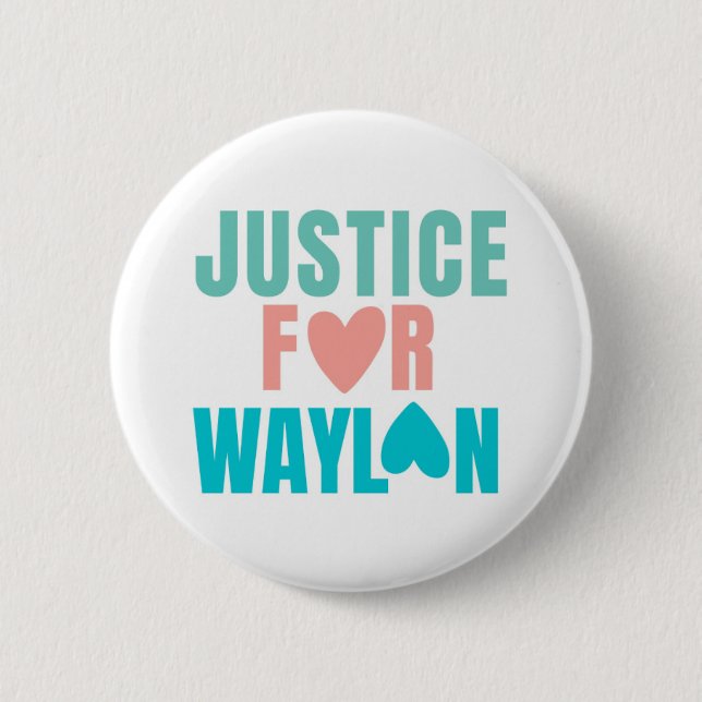 Badge Rond 5 Cm Justice Pour Bouton Waylon (Devant)