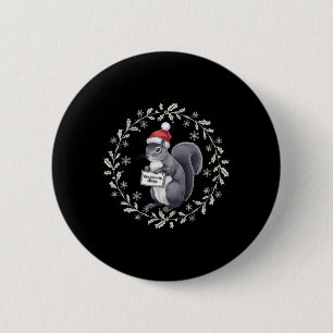 Badge Rond 5 Cm Justice Pour L'Arachide L'Écureuil - Noël Noël S