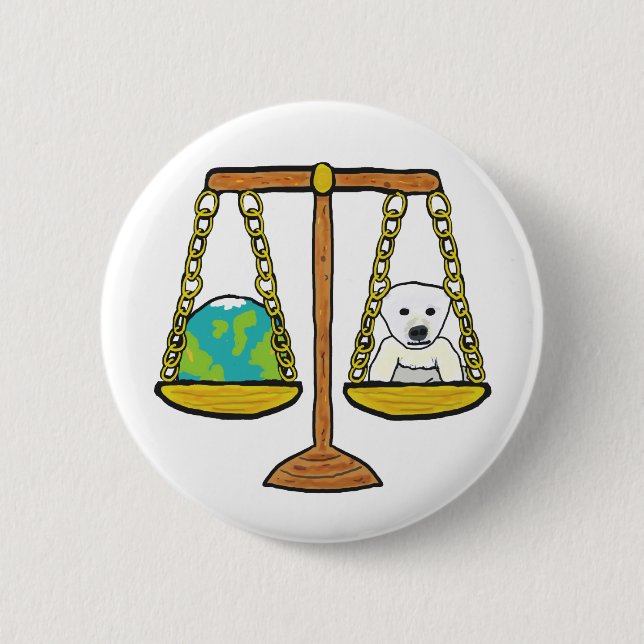 Badge Rond 5 Cm Justice sur le changement climatique (Devant)