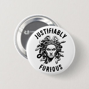 Badge Rond 5 Cm Justifiably Furious feat. Medusa