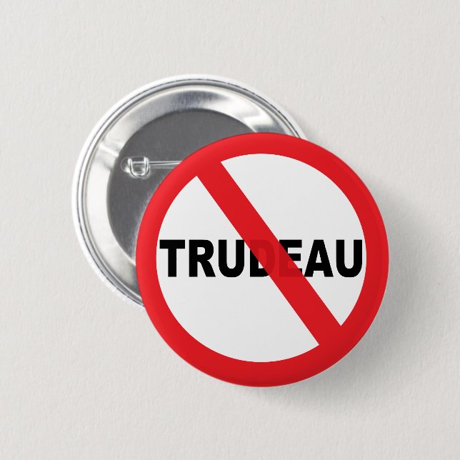 Badge Rond 5 Cm Justin Trudeau (Devant & derrière)