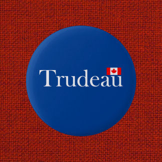 Badge Rond 5 Cm Justin Trudeau Drapeau officiel canadien Couleur f