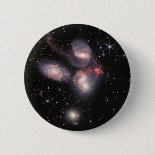 Badge Rond 5 Cm JWST James Webb Télescope spatial Quintet de Steph