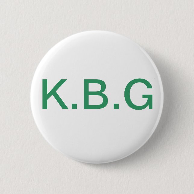 Badge Rond 5 Cm K.B.G. Bouton (Devant)