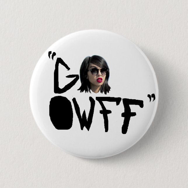 Badge Rond 5 Cm k RIZZ INDIQUE que "DISPARAISSENT OwFF " (Devant)