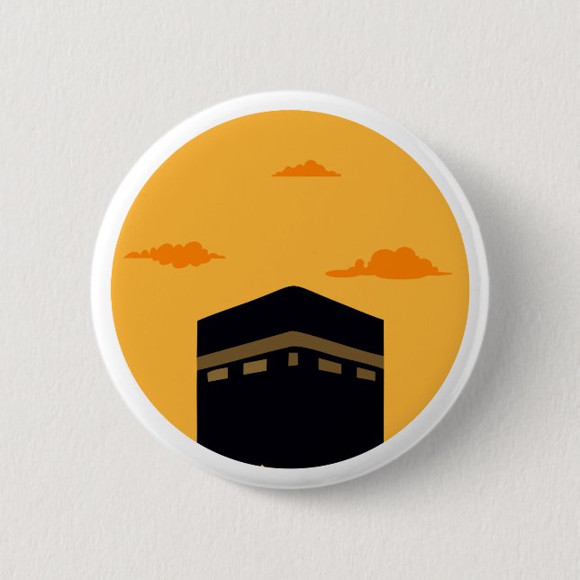 Badge Rond 5 Cm Kaaba Masjid al-Haram - Soirée (Devant)