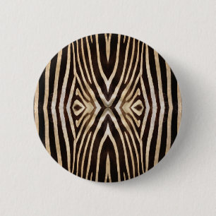 Badge Rond 5 Cm Kaleidoscope Zebra Fur Motif