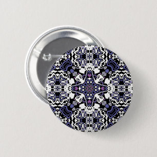 Badge Rond 5 Cm Kaliedoscope marocain géométrique de style ornemen