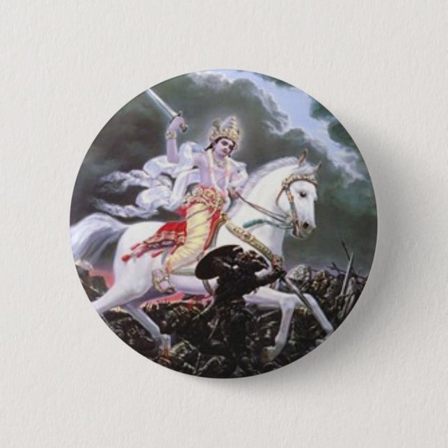 Badge Rond 5 Cm kalki de seigneur (Devant)