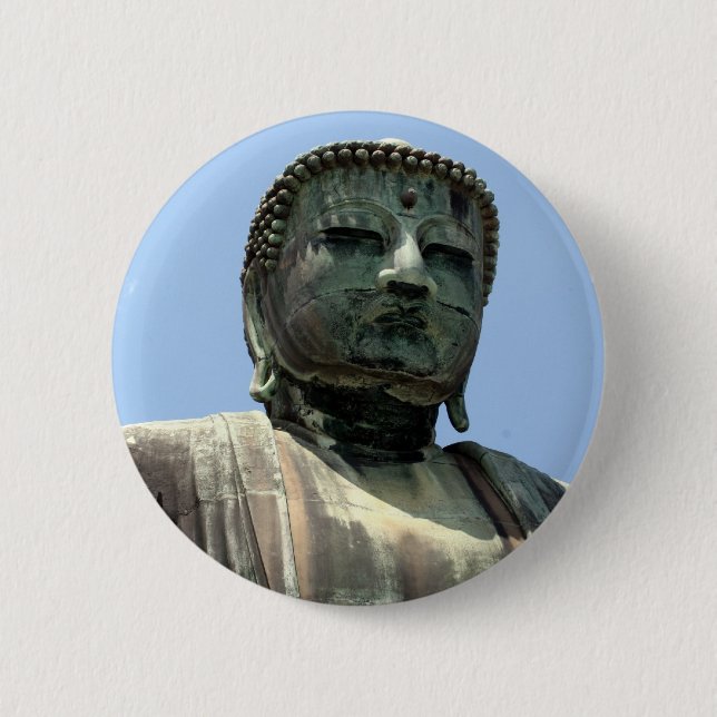 Badge Rond 5 Cm kamakura Bouddha (Devant)