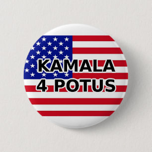 BADGE ROND 5 CM KAMALA 4 POTUS