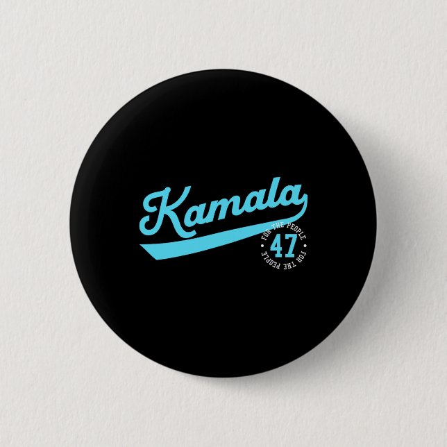 Badge Rond 5 Cm Kamala Athletic Team 47ème Président Pour Le Peupl (Devant)