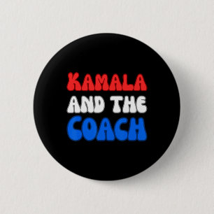 Badge Rond 5 Cm Kamala Et L'Entraîneur Harris Élection Présidentie