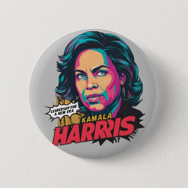 Badge Rond 5 Cm Kamala Harris (Devant)
