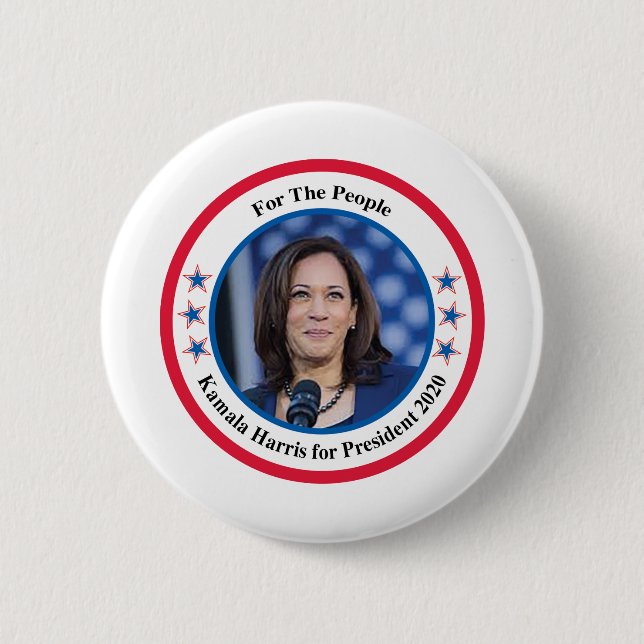Badge Rond 5 Cm Kamala Harris (Devant)