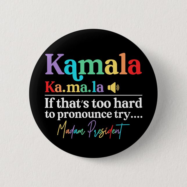 Badge Rond 5 Cm Kamala Harris (Devant)