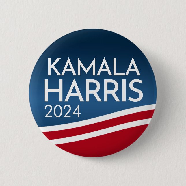Badge Rond 5 Cm Kamala Harris 2024 - Bouton moderne de conception  (Devant)