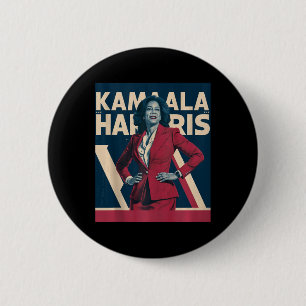 Badge Rond 5 Cm Kamala Harris 2024 - Conduite avec force Design