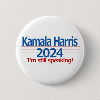 Badge Rond 5 Cm Kamala Harris 2024 Je parle toujours !
