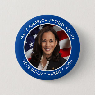 Badge Rond 5 Cm Kamala Harris 2024 photo de conservation collectiv