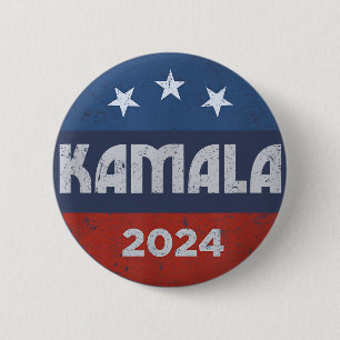Badge Rond 5 Cm Kamala Harris 2024 Pour Président