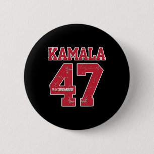 Badge Rond 5 Cm Kamala Harris 47e président États-Unis 5 novembre