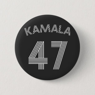 Badge Rond 5 Cm Kamala Harris 47ème président Election Gift