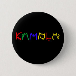 Badge Rond 5 Cm Kamala Harris - Cat Lettering
