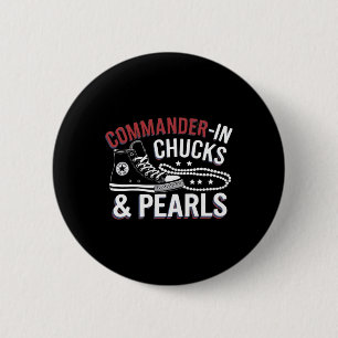 Badge Rond 5 Cm Kamala Harris Commandant en Chaussures mignonnes M