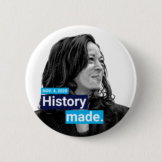 Badge Rond 5 Cm Kamala Harris élu vice-président (Devant)