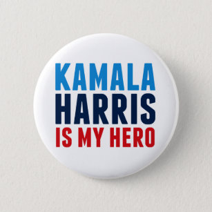 Badge Rond 5 Cm Kamala Harris est mon héros politique