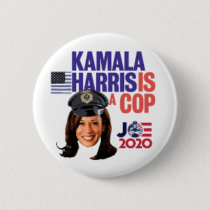 Badge Rond 5 Cm Kamala Harris est un flic