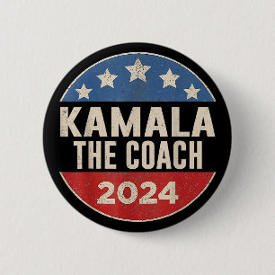Badge Rond 5 Cm Kamala Harris Et Le Coach