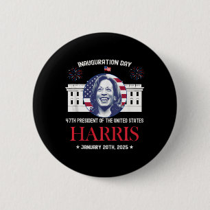 Badge Rond 5 Cm Kamala Harris Jour de l'Inauguration 2025 Madame 4