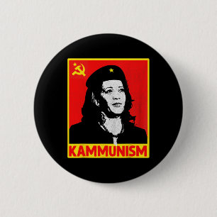 Badge Rond 5 Cm Kamala Harris Kammunism Communisme Harris W