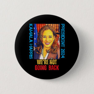 Badge Rond 5 Cm Kamala Harris Pop Art Président 2024 Nous ne somme