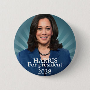 Badge Rond 5 Cm Kamala harris pour la présidente 2028 femmes