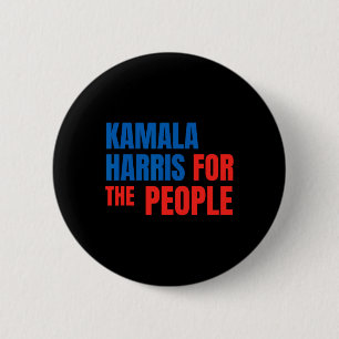 Badge Rond 5 Cm Kamala Harris Pour Le Peuple Président Américain C