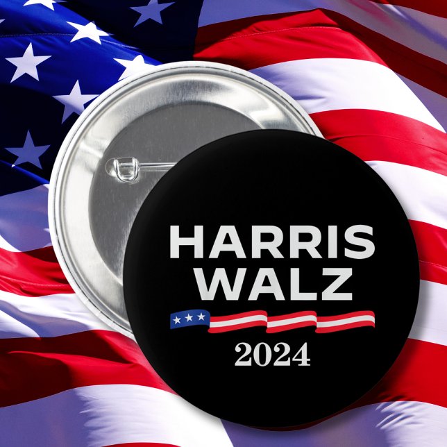 Badge Rond 5 Cm Kamala Harris Walz 2024 (Créateur téléchargé)