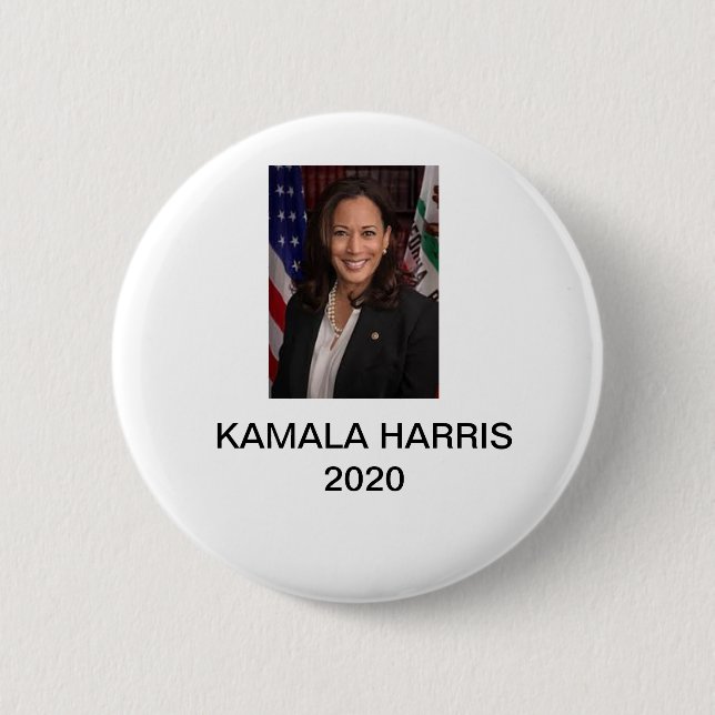 Badge Rond 5 Cm Kamala Rris pour le Bouton Président 2020 (Devant)