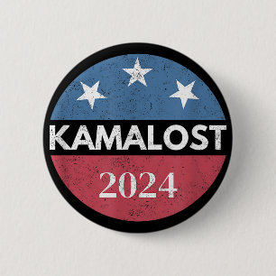 Badge Rond 5 Cm Kamalost Harris a perdu 2024 Trump a gagné 47e Pré