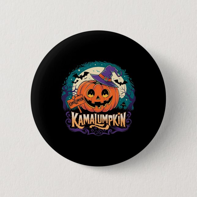 Badge Rond 5 Cm Kamalumpkin 2024 Les Etats-Unis rendent l'Hallowee (Devant)