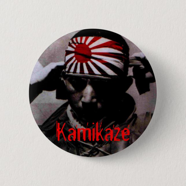 Badge Rond 5 Cm Kamikaze, Pin (Devant)