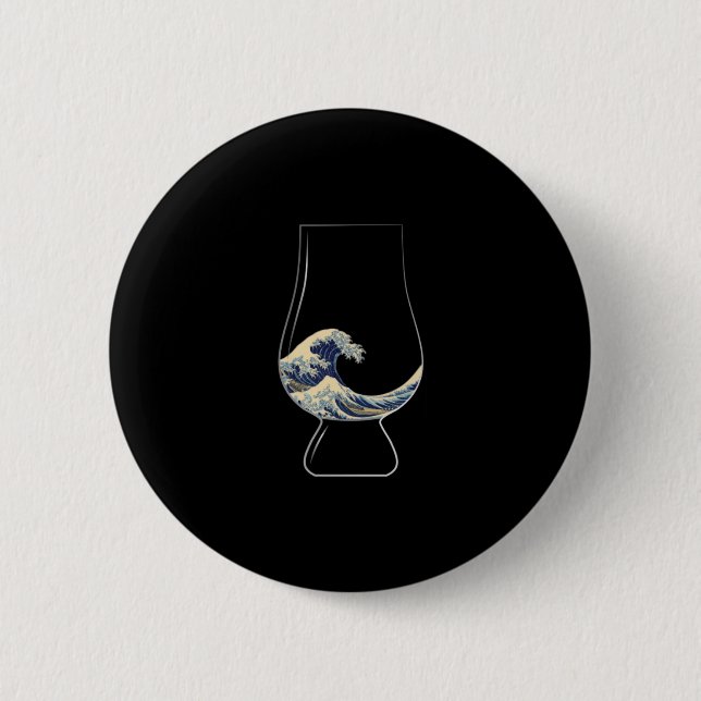 Badge Rond 5 Cm Kanagawa Glencairn Glass (Devant)