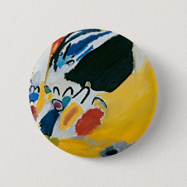 Badge Rond 5 Cm Kandinsky Impression III Concert Peinture Abstrait (Devant)