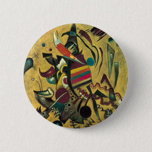 Badge Rond 5 Cm Kandinsky Points Peinture en toile Abstraite