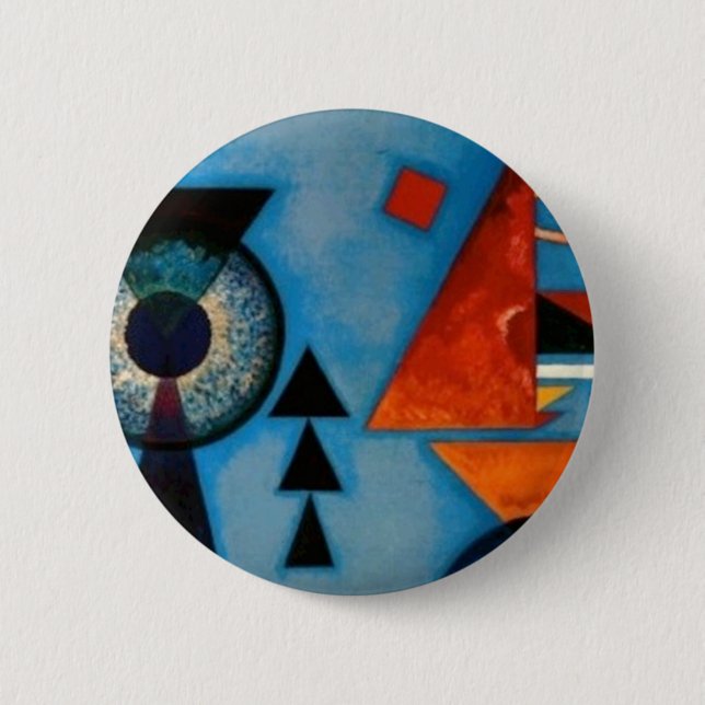 Badge Rond 5 Cm Kandinsky Soft Hard Abstrait (Devant)